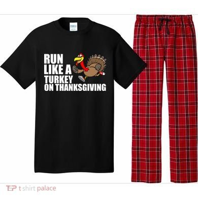 Run Like A Turkey On Thanksgiving Pajama Set