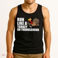 Run Like A Turkey On Thanksgiving Tank Top thumb 3
