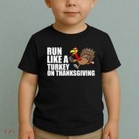 Run Like A Turkey On Thanksgiving Toddler T-Shirt thumb 2