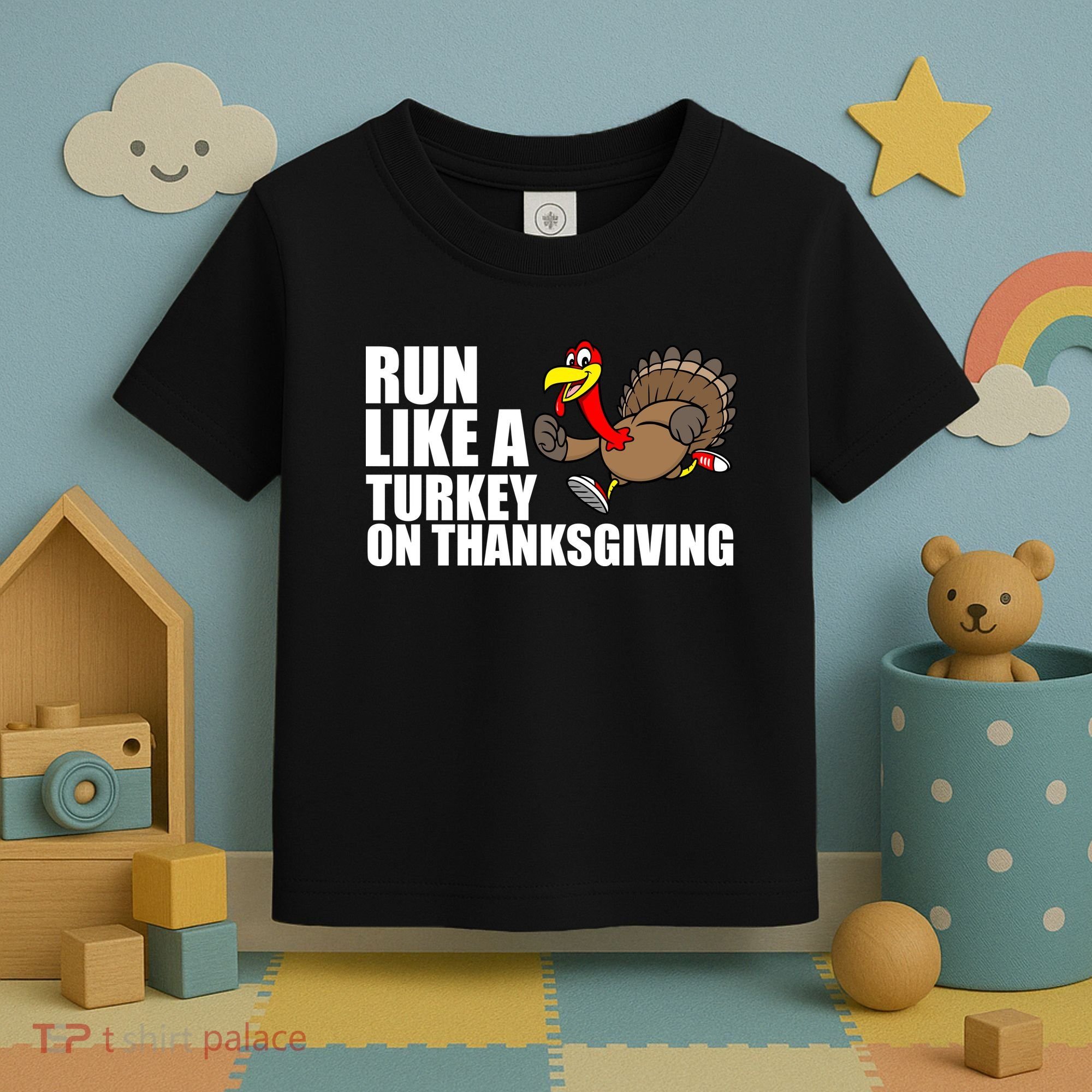 Run Like A Turkey On Thanksgiving Toddler T-Shirt