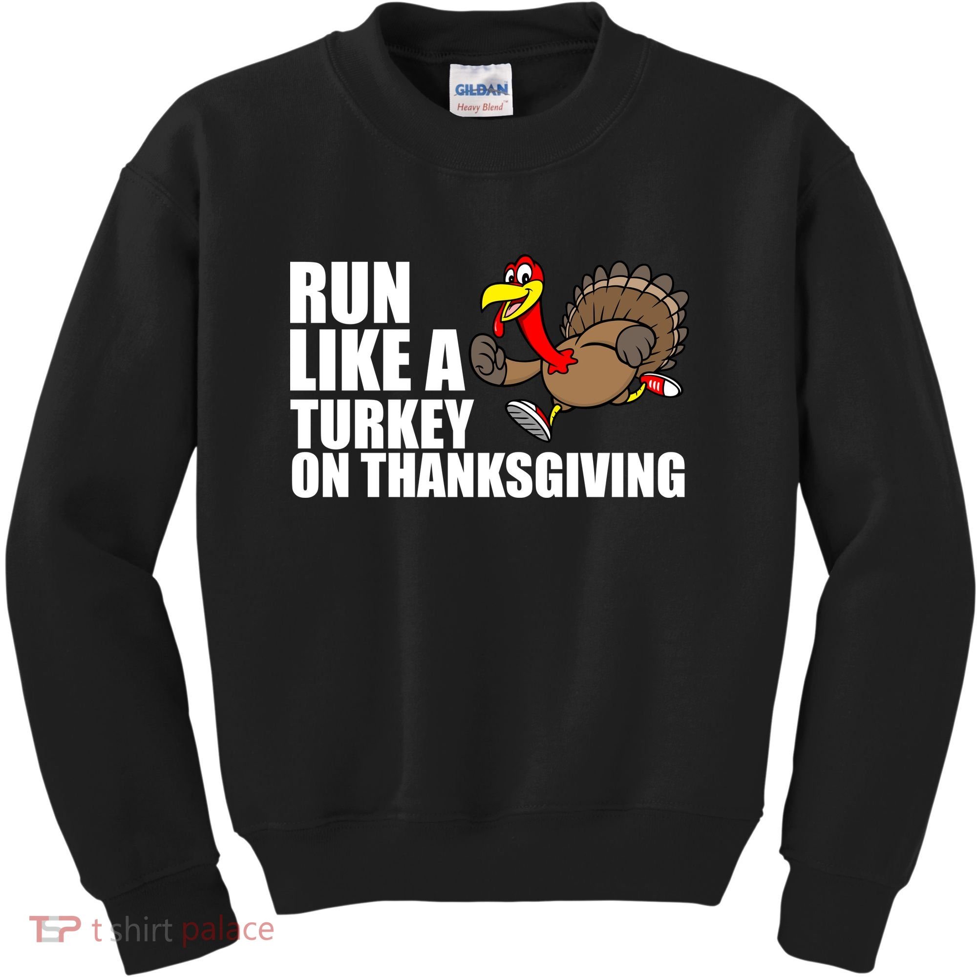 Run Like A Turkey On Thanksgiving Kids Sweatshirt