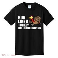 Run Like A Turkey On Thanksgiving Kids T-Shirt thumb 0