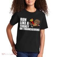 Run Like A Turkey On Thanksgiving Kids T-Shirt thumb 2