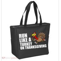 Run Like A Turkey On Thanksgiving Tote Bag thumb 2