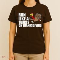 Run Like A Turkey On Thanksgiving T-Shirt thumb 4