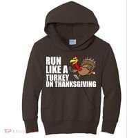 Run Like A Turkey On Thanksgiving Kids Hoodie thumb 0