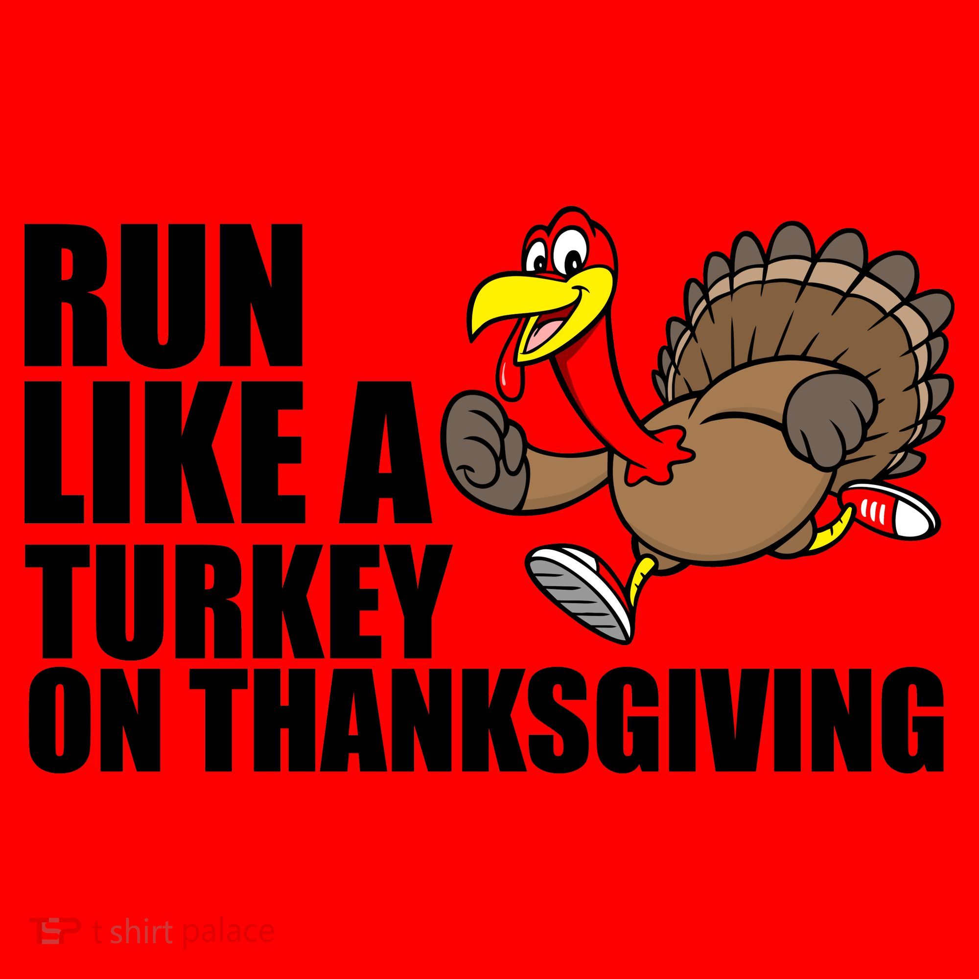 Run Like A Turkey On Thanksgiving Santa Hat