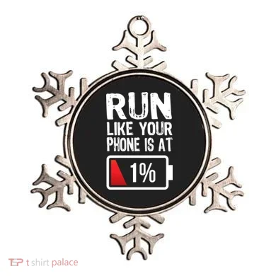 Run Like Your Phone Is At 1% Ornament