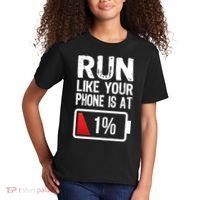 Run Like Your Phone Is At 1% Kids T-Shirt thumb 2