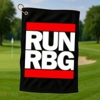 RUN Notorious RBG Ruth Ginsburg Golf Towel thumb 1