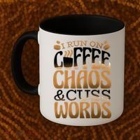 Run On Coffee Chaos And Cuss Words Coffee Mug thumb 2