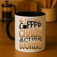 Run On Coffee Chaos And Cuss Words Coffee Mug thumb 4