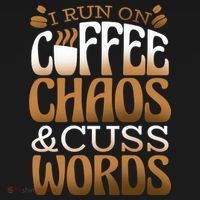 Run On Coffee Chaos And Cuss Words Polo thumb 3