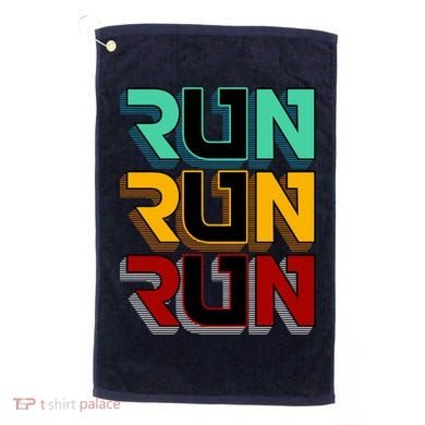 Run Run Run Retro Golf Towel