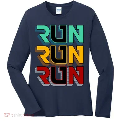 Run Run Run Retro Women's Long Sleeve Shirt