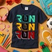 Run Run Run Retro Kids T-Shirt thumb 3