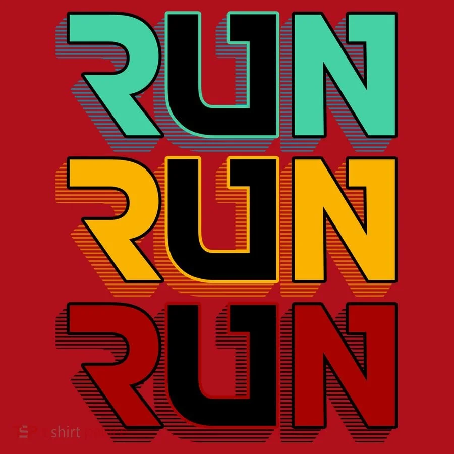 Run Run Run Retro Christmas Stocking