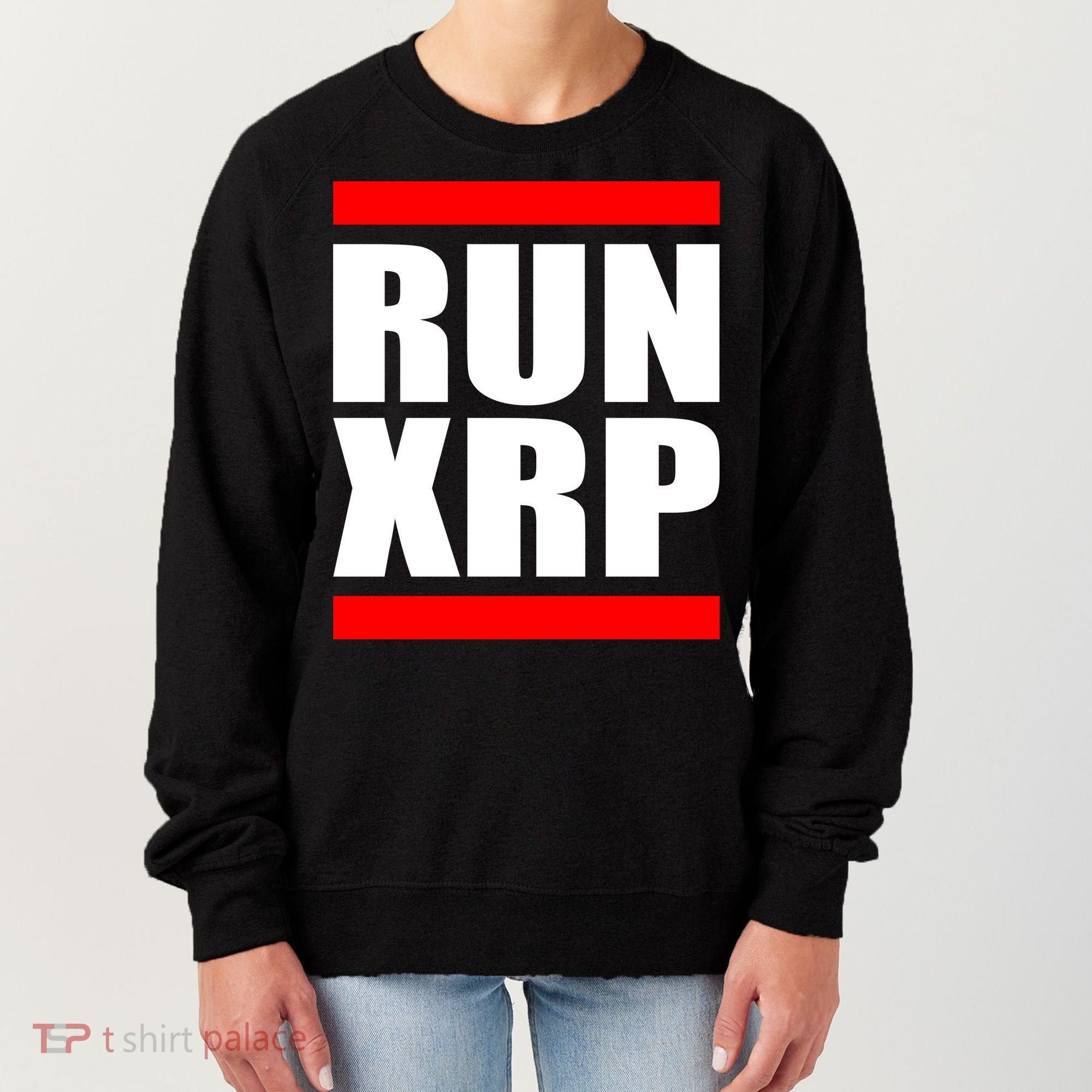 Run XRP Ripple Crypto Currency To the Moon Women's Sweatshirt