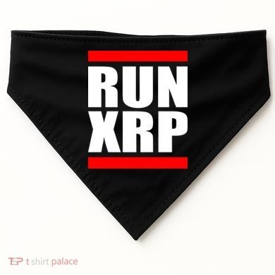 Run XRP Ripple Crypto Currency To the Moon USA-Made Doggie Bandana