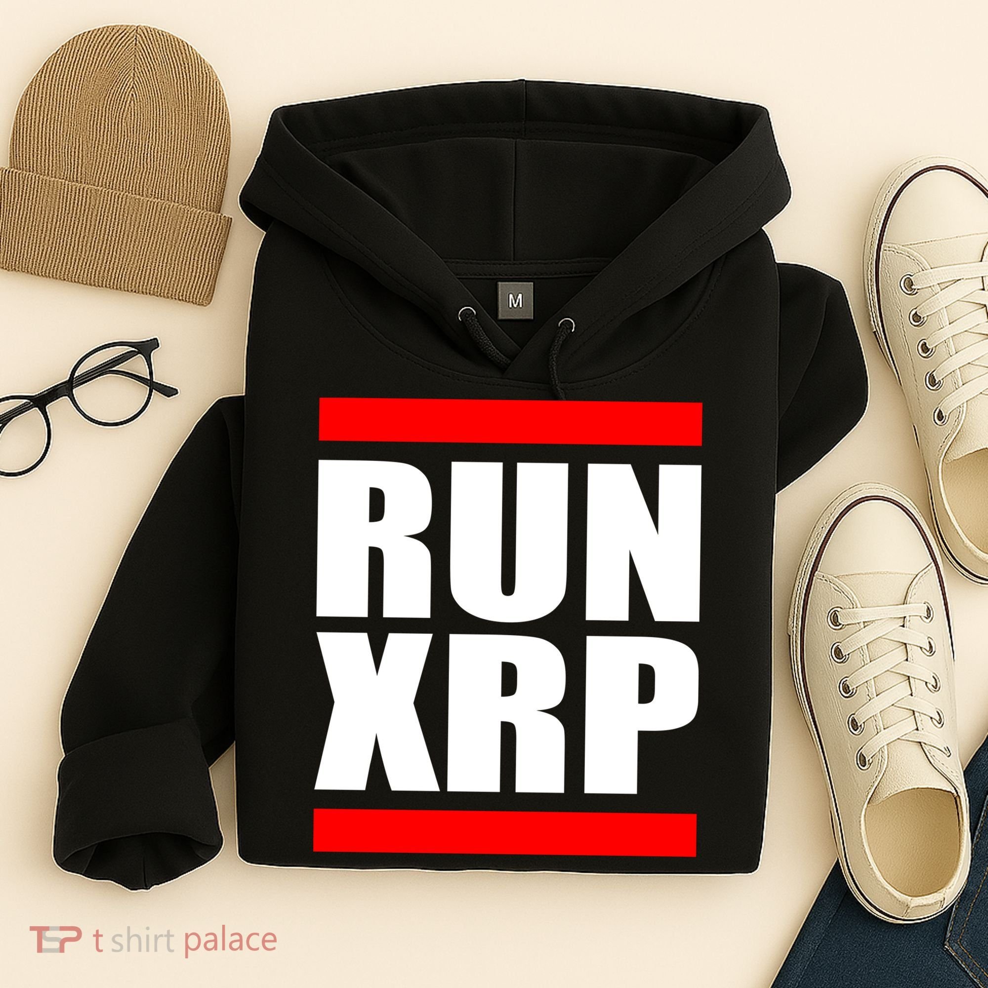 Run XRP Ripple Crypto Currency To the Moon Hoodie