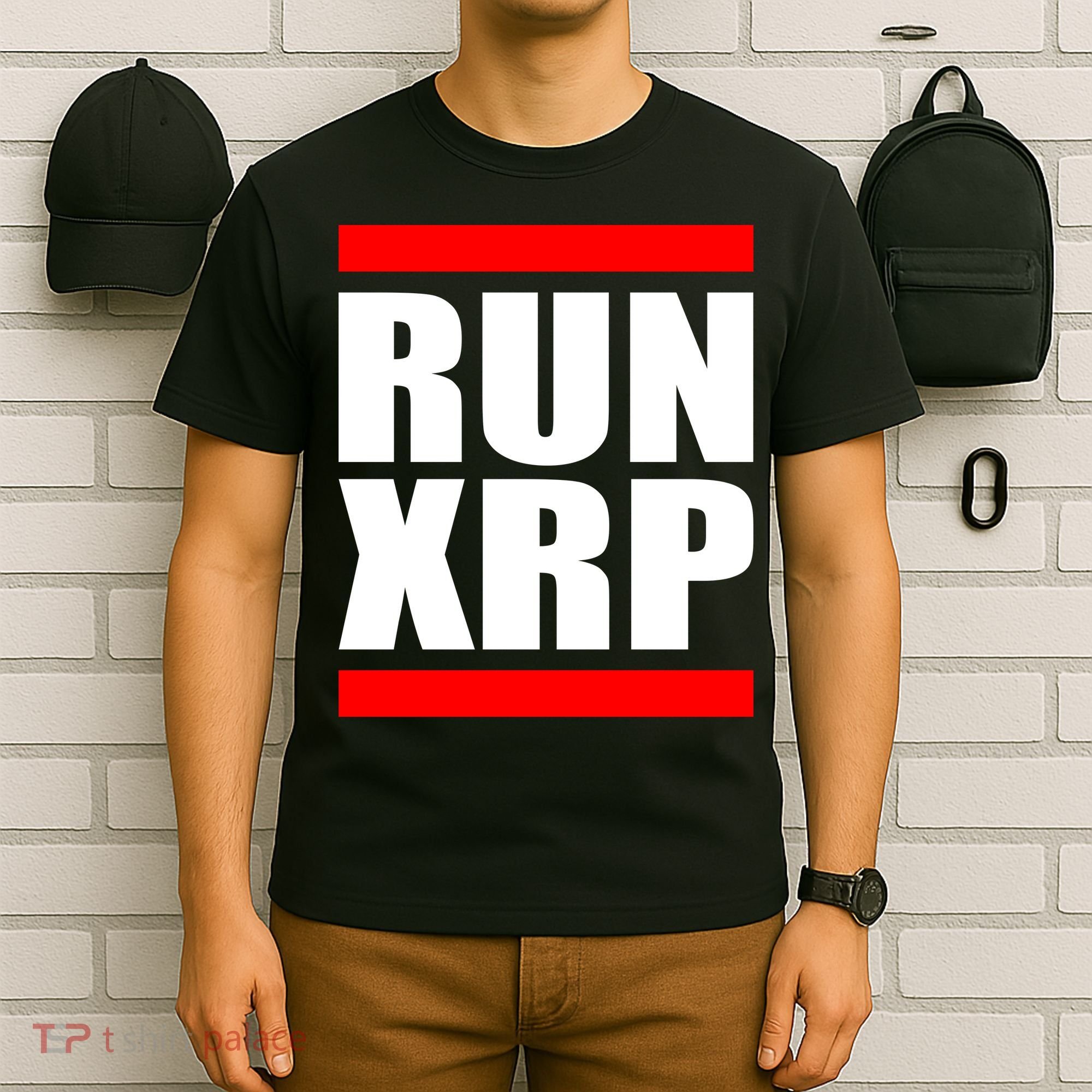 Run XRP Ripple Crypto Currency To the Moon T-Shirt