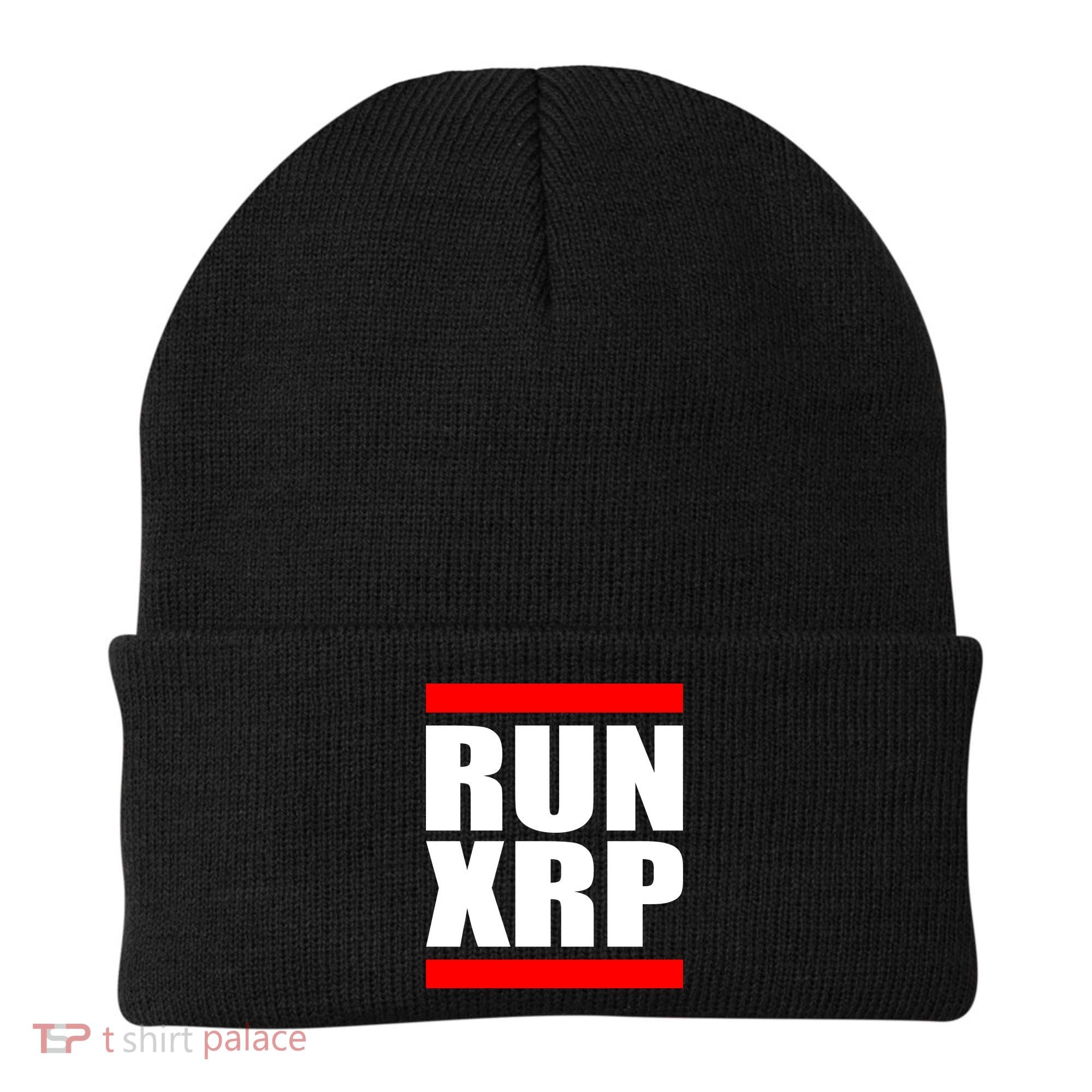Run XRP Ripple Crypto Currency To the Moon Beanie