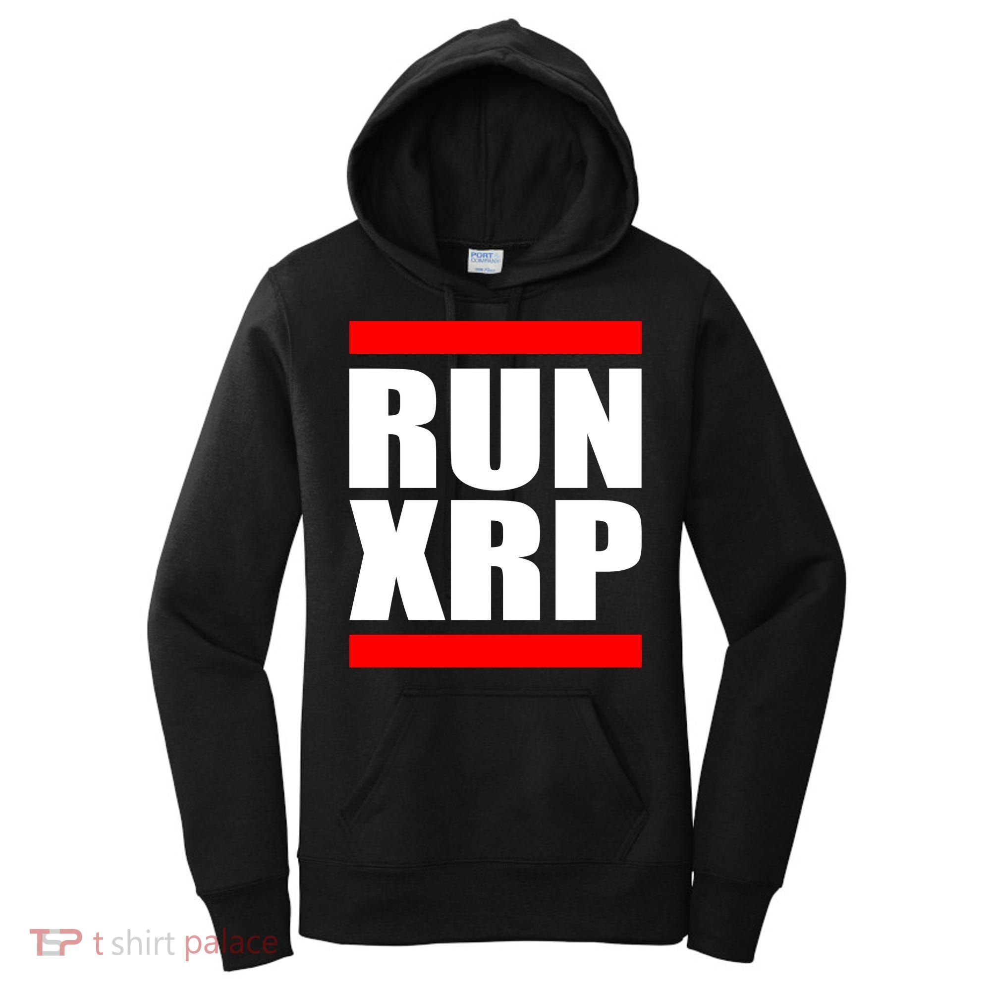Run XRP Ripple Crypto Currency To the Moon Women's Hoodie
