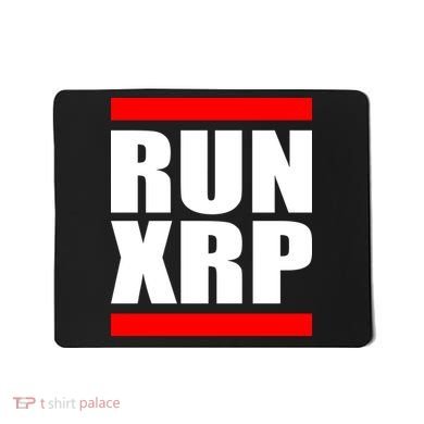 Run XRP Ripple Crypto Currency To the Moon Mousepad