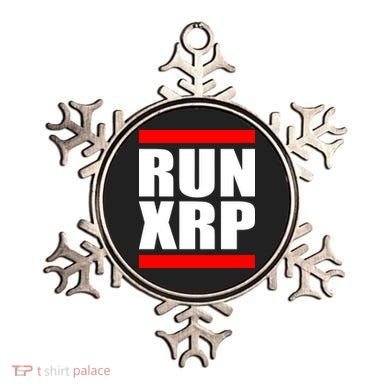 Run XRP Ripple Crypto Currency To the Moon Ornament