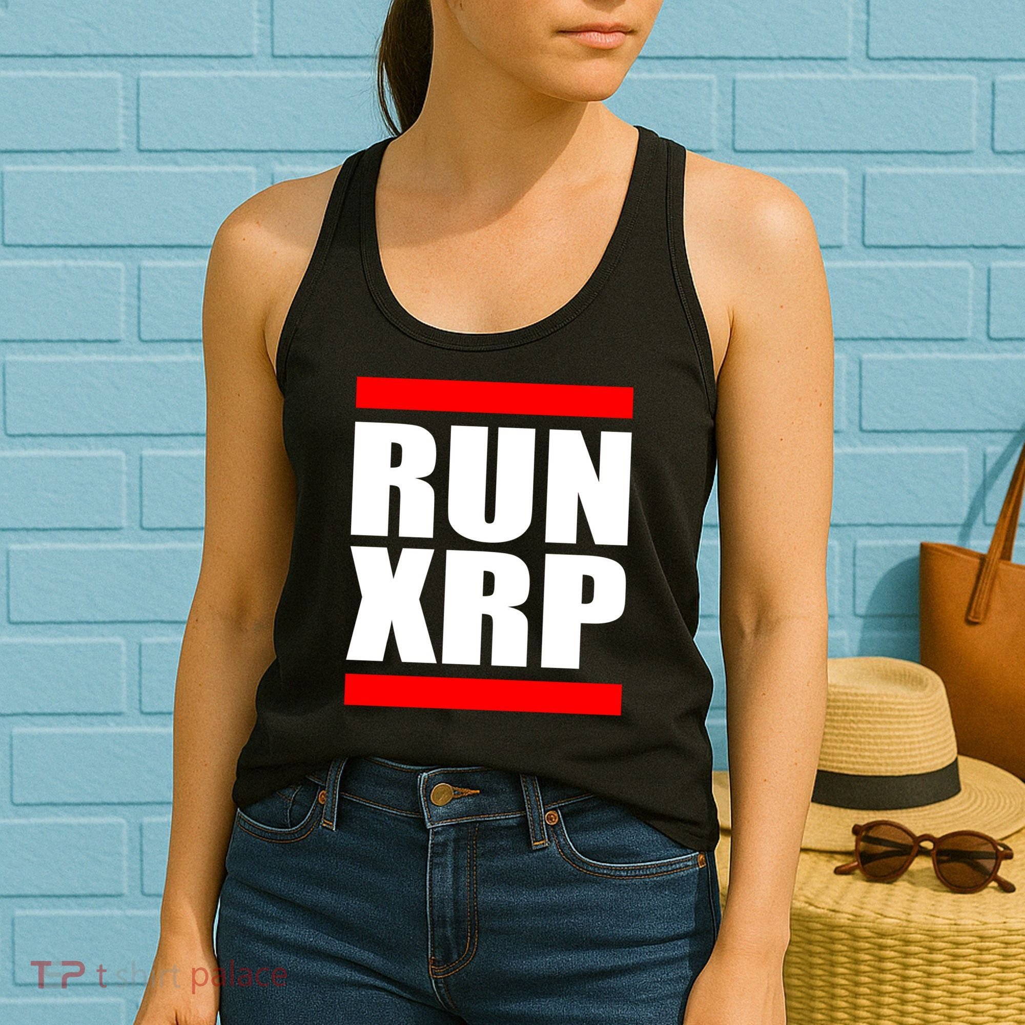 Run XRP Ripple Crypto Currency To the Moon Women's Tank Top