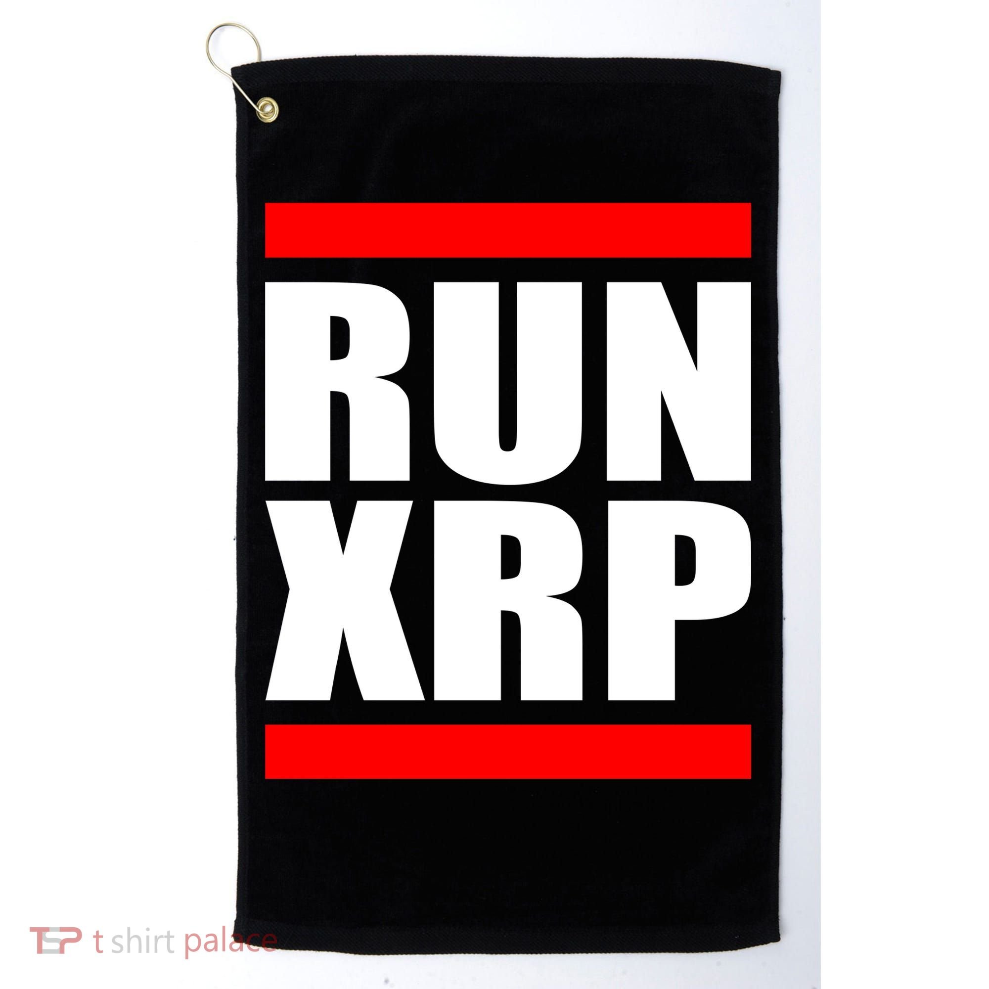 Run XRP Ripple Crypto Currency To the Moon Golf Towel