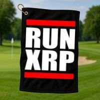 Run XRP Ripple Crypto Currency To the Moon Golf Towel thumb 1