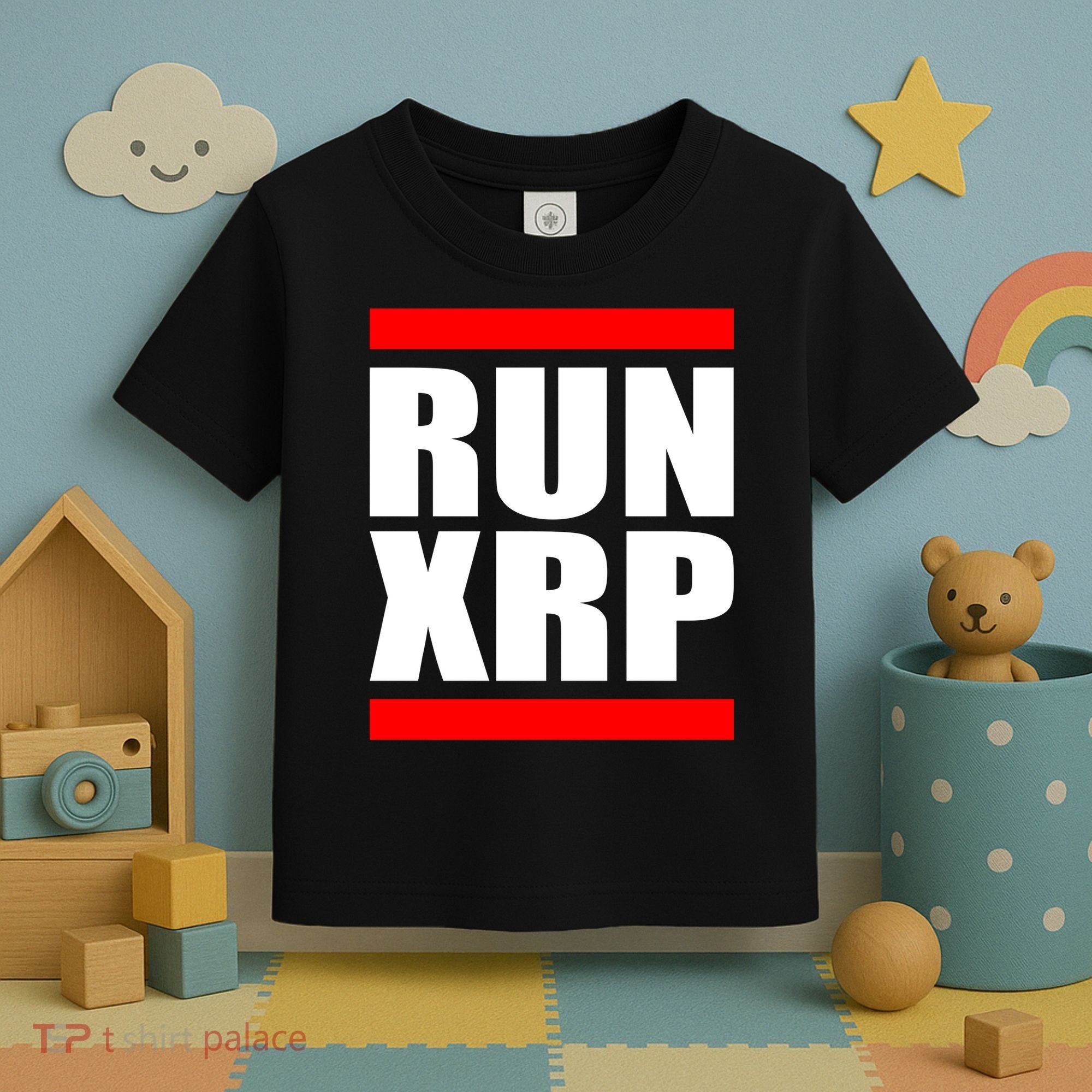 Run XRP Ripple Crypto Currency To the Moon Toddler T-Shirt