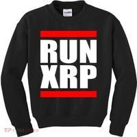 Run XRP Ripple Crypto Currency To the Moon Kids Sweatshirt thumb 0