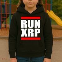 Run XRP Ripple Crypto Currency To the Moon Kids Hoodie thumb 3