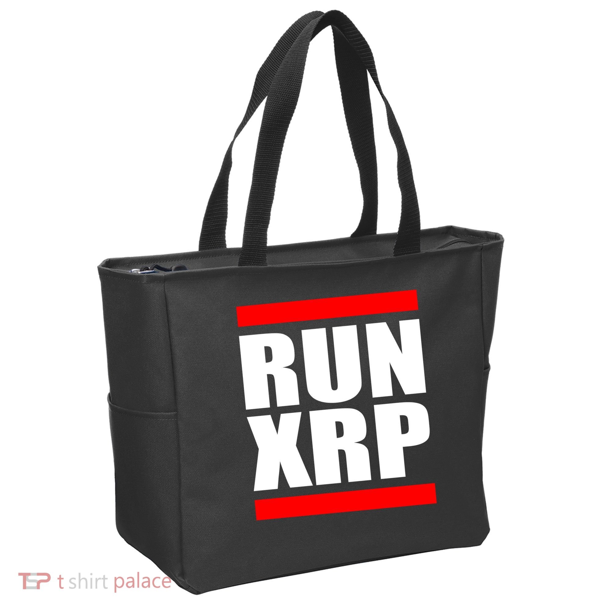 Run XRP Ripple Crypto Currency To the Moon Tote Bag