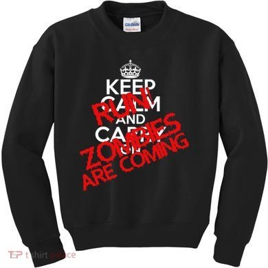Run! Zombies Are Coming Kids Sweatshirt