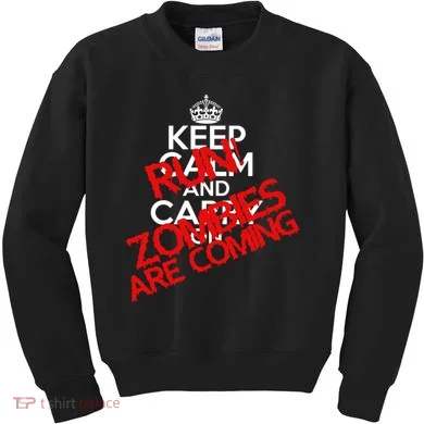 Run! Zombies Are Coming Kids Sweatshirt