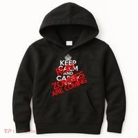 Run! Zombies Are Coming Kids Hoodie thumb 0