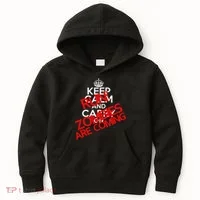 Run! Zombies Are Coming Kids Hoodie thumb 0