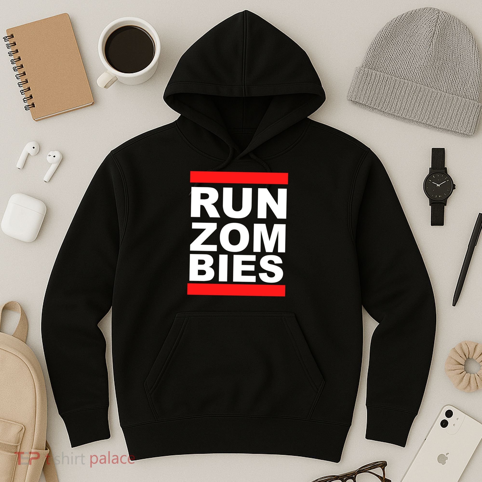 Run Zombies Retro Hoodie