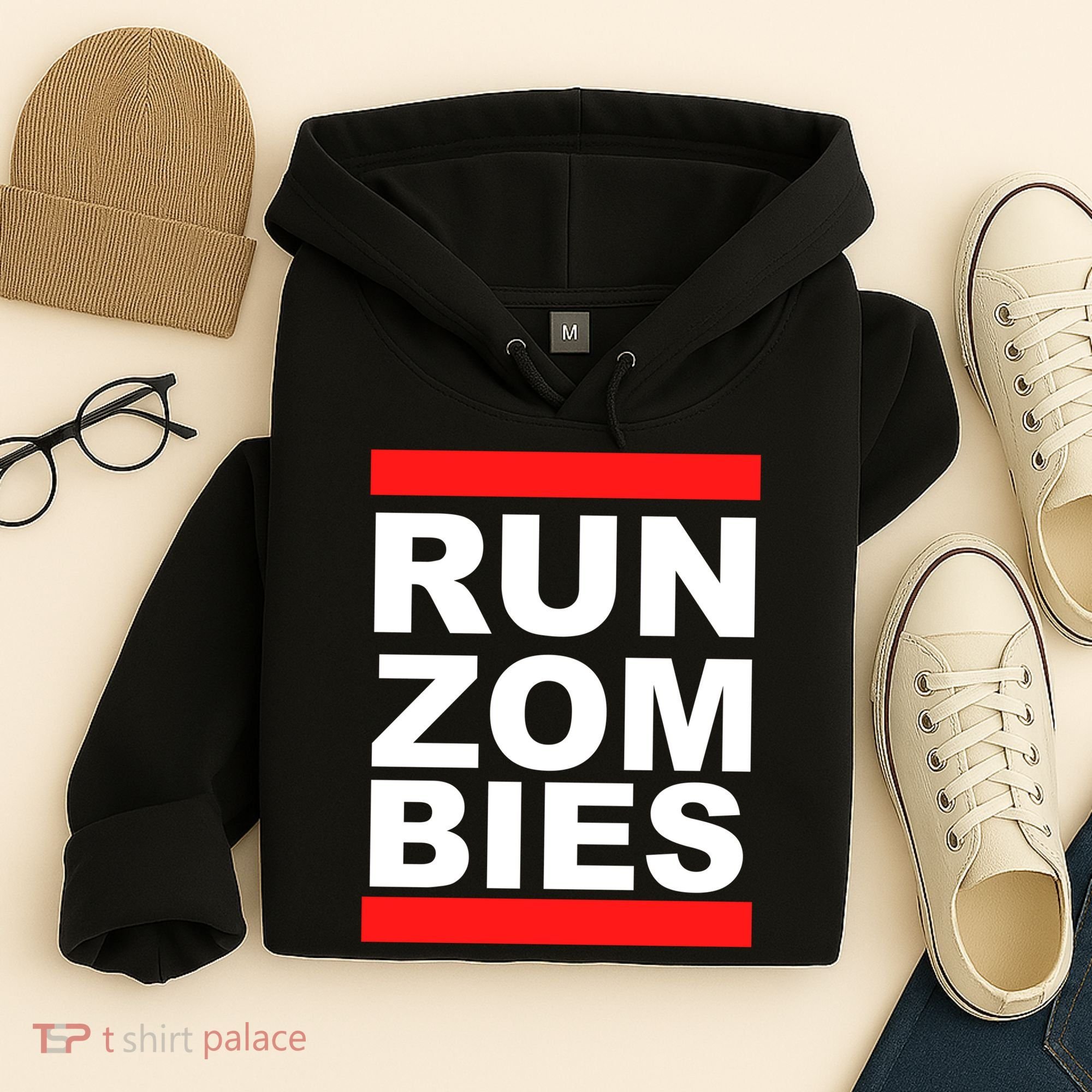 Run Zombies Retro Hoodie