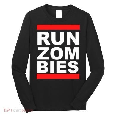 Run Zombies Retro Long Sleeve Shirt