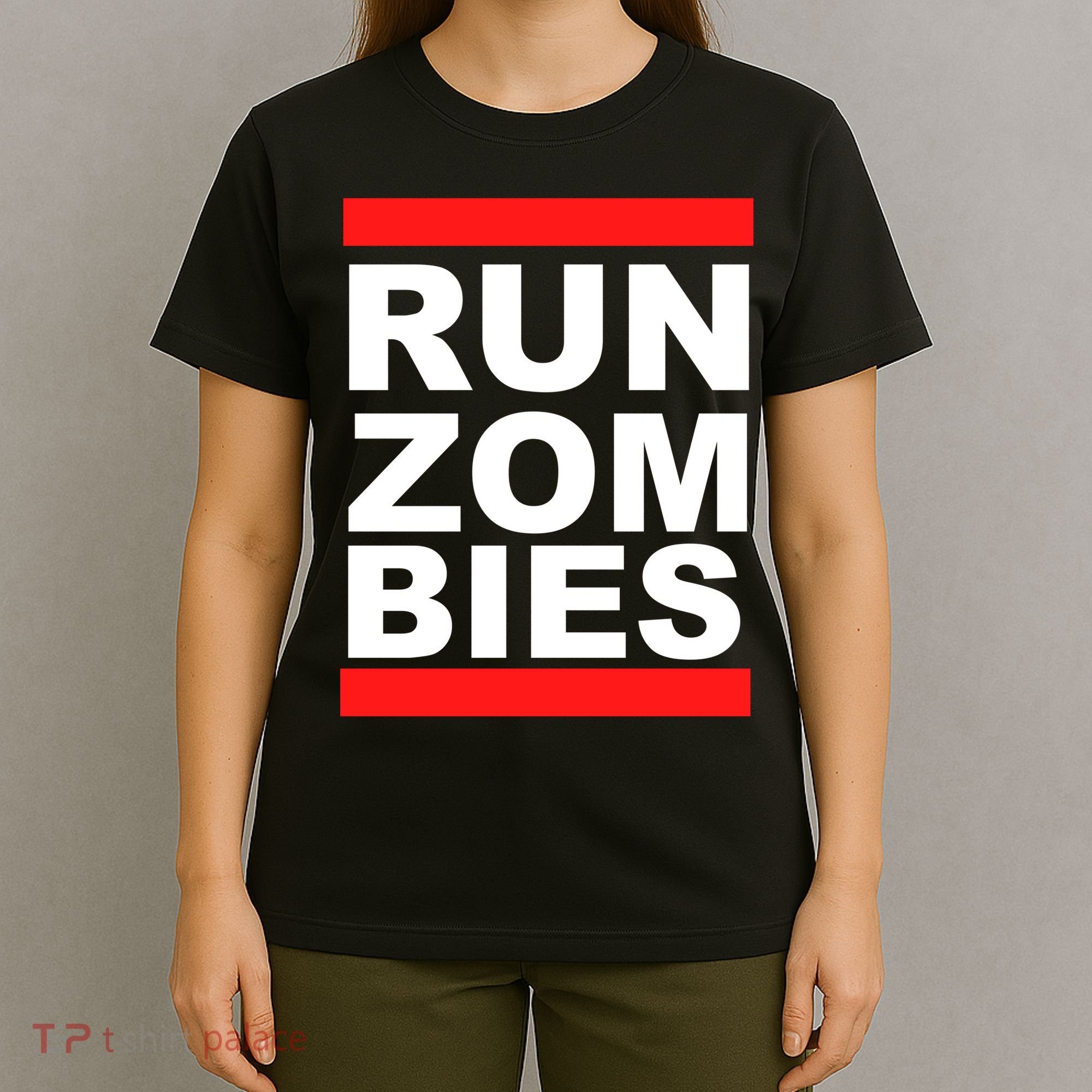 Run Zombies Retro T-Shirt