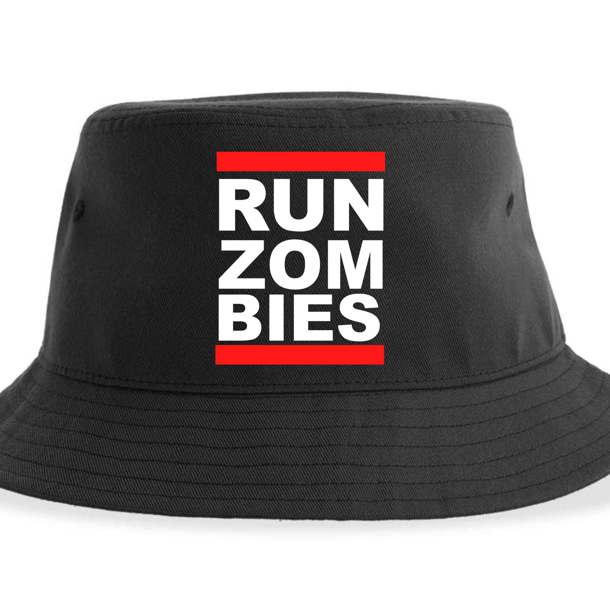 Run Zombies Retro Sustainable Bucket Hat