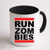 Run Zombies Retro Coffee Mug thumb 1