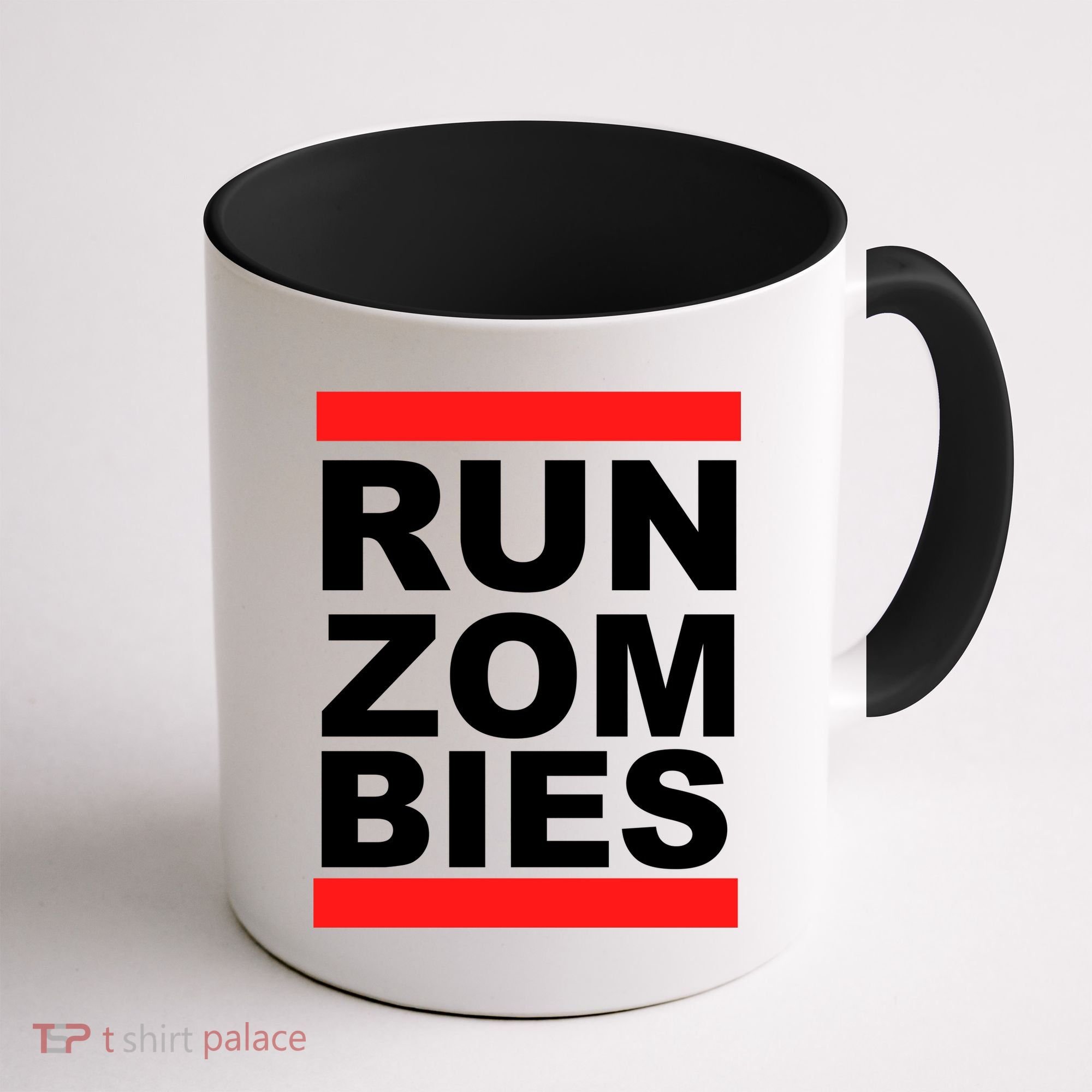 Run Zombies Retro Coffee Mug