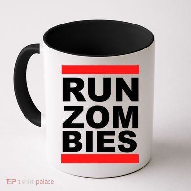 Run Zombies Retro Coffee Mug