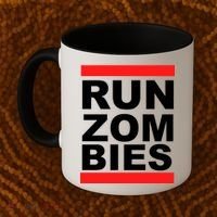 Run Zombies Retro Coffee Mug thumb 2