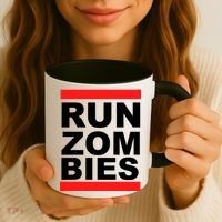 Run Zombies Retro Coffee Mug thumb 3